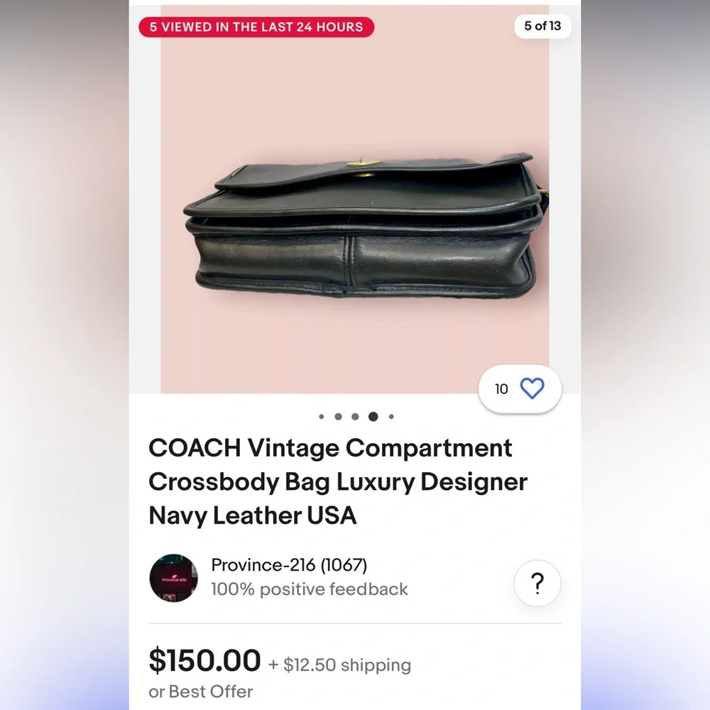 Genuine Vintage COACH Leather Purse - Picture 15 of 15